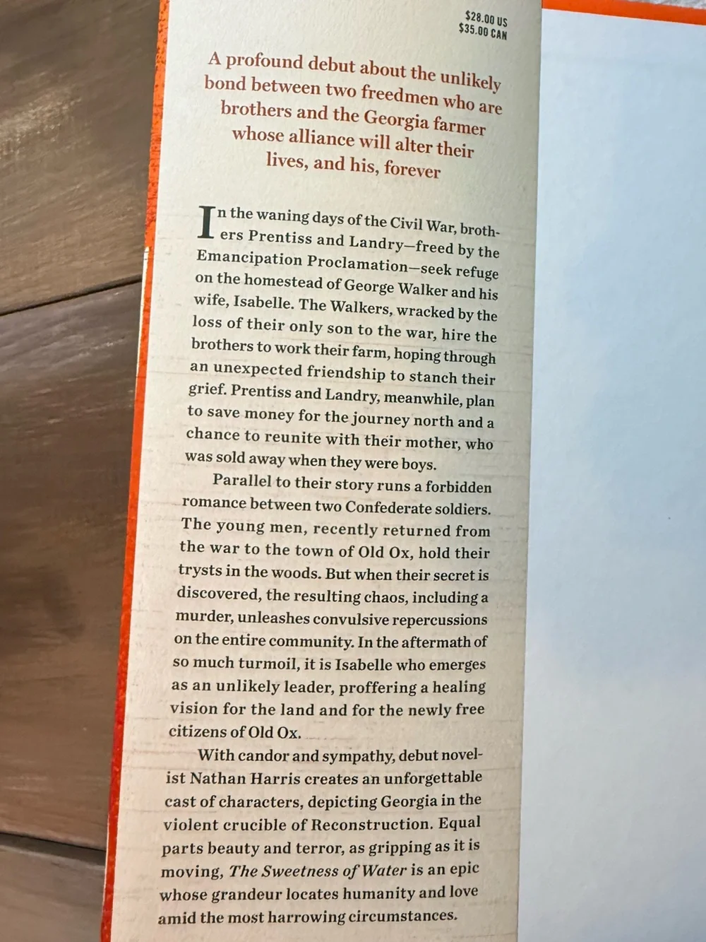 The Sweetness of Water‎ Nathan Harris Hardcover Oprah’s Book Club 2021